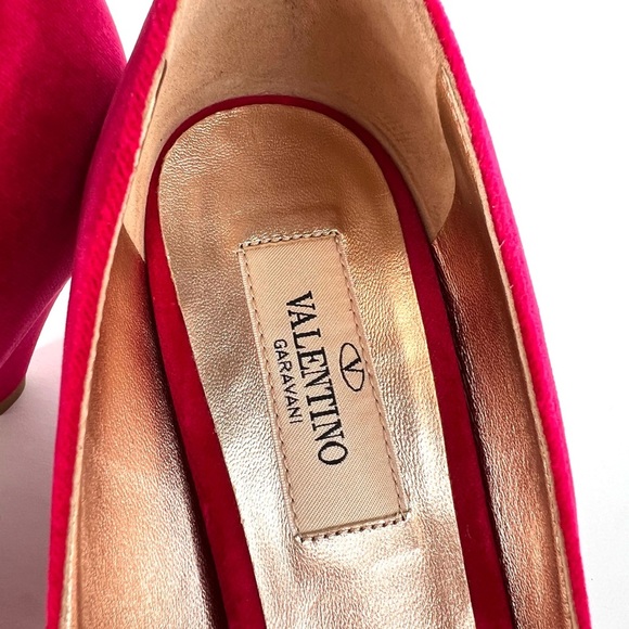 VALENTINO GARAVANI Studded Velvet Crystal Embellished Ankle Strap Pumps EU 35 - Picture 5 of 15